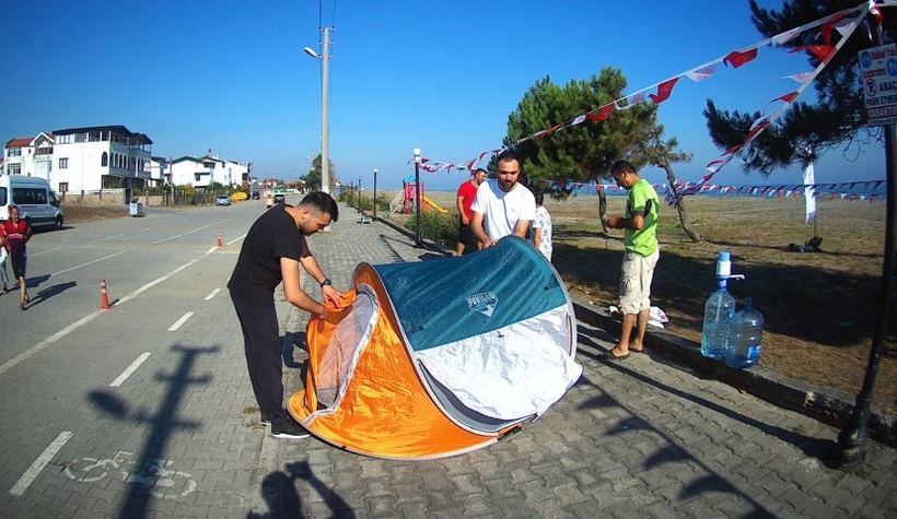 Kocaali Sahilde baba oğul kampı gerçekleşti