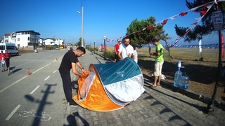 Kocaali Sahilde baba oğul kampı gerçekleşti