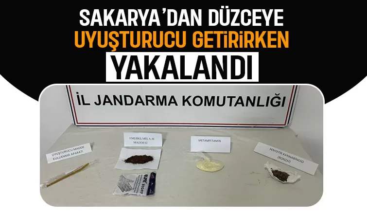 Komşu ile uyuşturucu götürürken yakayı ele verdi