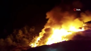 Komşuda yangın; İlçe 2 saat elektriksiz kaldı