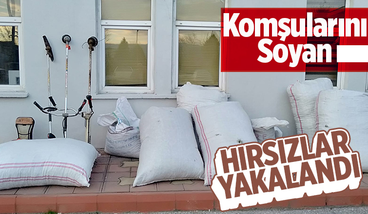 Komşularını soyan hırsızlar yakalandı