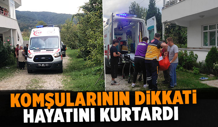 Komşularının haber alamadığı yaşlı kadın baygın bulundu