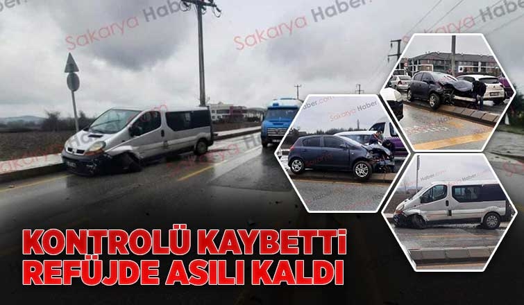 Kontrolden çıktı karşı şeride geçti
