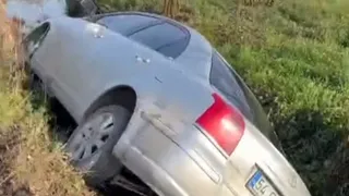 Kontrolü kaybetti, kanala uçtu