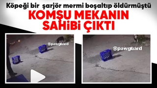 Köpeğe bir şarjör mermi boşaltmıştı o cani yakalandı