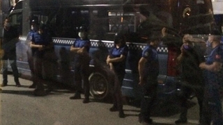 Korucuk halk otobüslerinden kontak kapatma eylemi