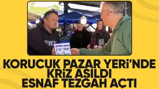 Korucuk Pazarı'nda esnaf eylemi sonlandırdı