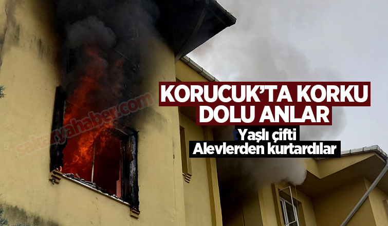 Korucuk'ta panik anları; Alev alev yandı