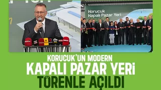 Korucuk'un yeni kapalı pazar yeri açıldı