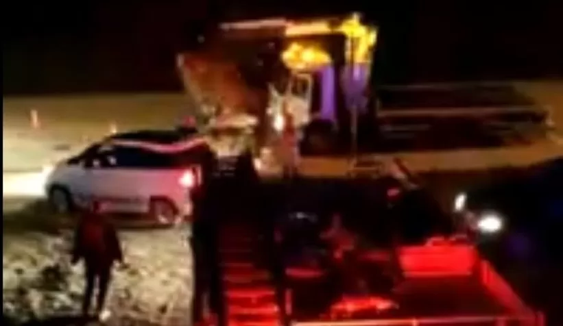 Korucuk yolunda araç takla attı