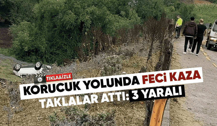 Korucuk yolunda kaza: 3 yaralı
