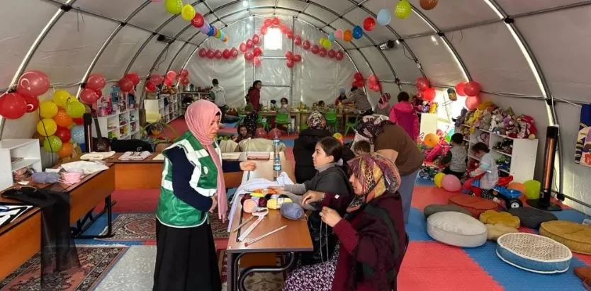 Köy yaşam merkezi ile anne ve çocuklar hayata döndü
