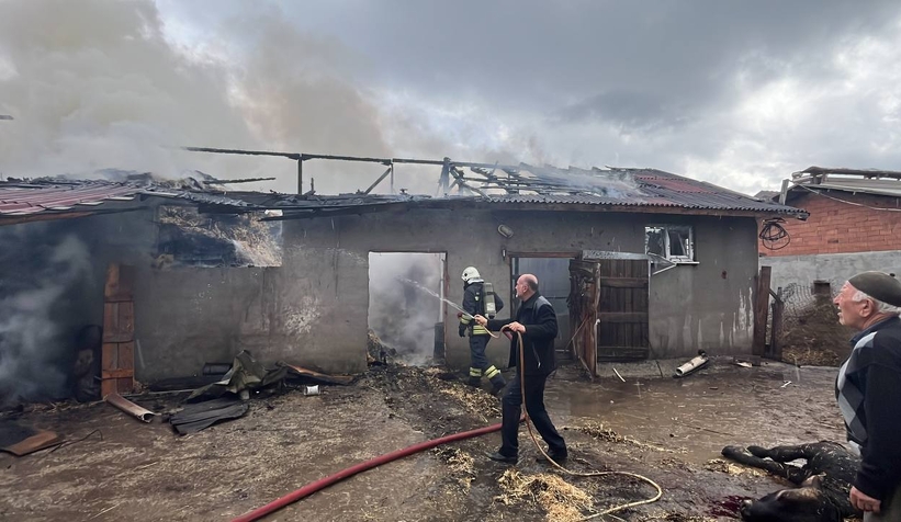 Köyde yangın faciası