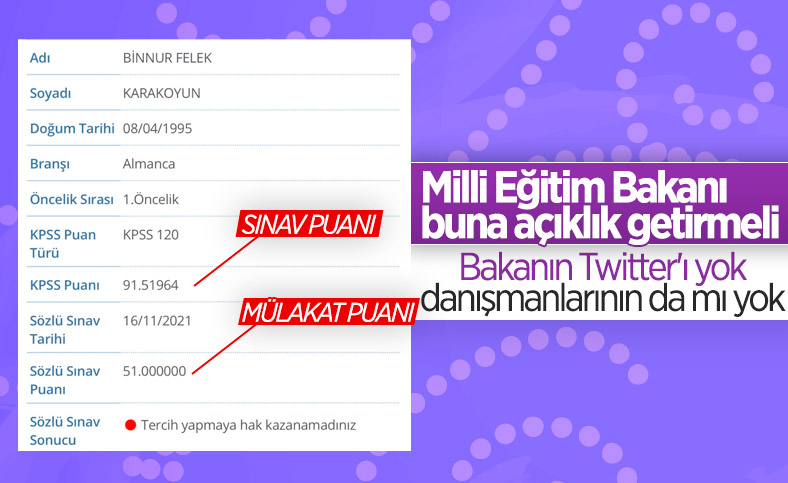 KPSS'den 91 puan aldı sözlü mulakatta elendi