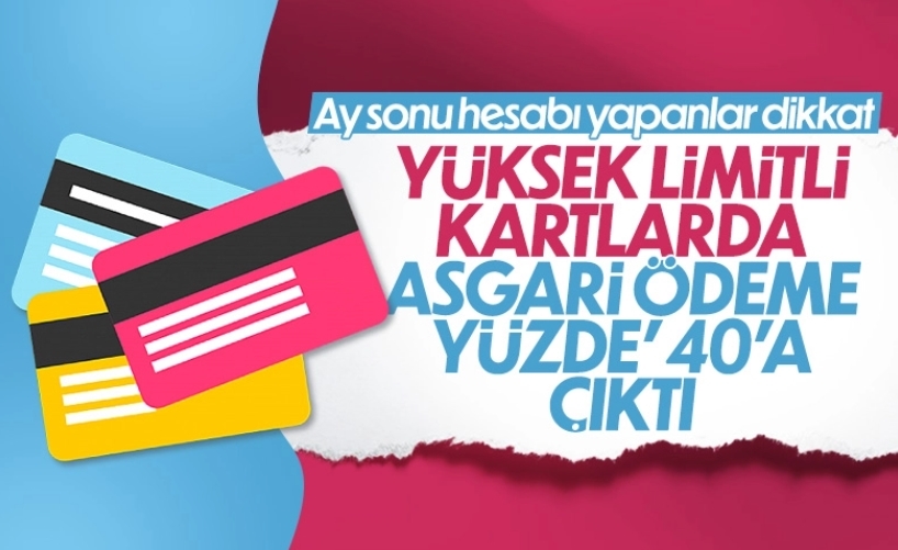Kredi kartı asgari ödeme yüzdesi değişti