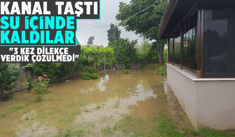 Küçücek Cumhuriyet mahallesinde kanal taştı