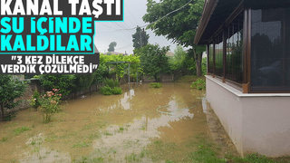 Küçücek Cumhuriyet mahallesinde kanal taştı