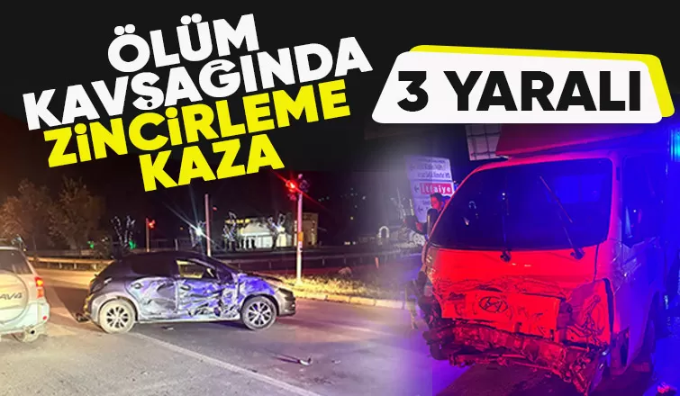 Küçücek kavşağında kaza 3 yaralı