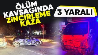 Küçücek kavşağında kaza 3 yaralı