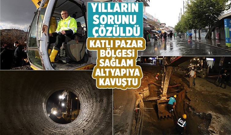 Kudüs Caddesi ve Katlı Pazar Bölgesi'nde alt yapı tamamlandı