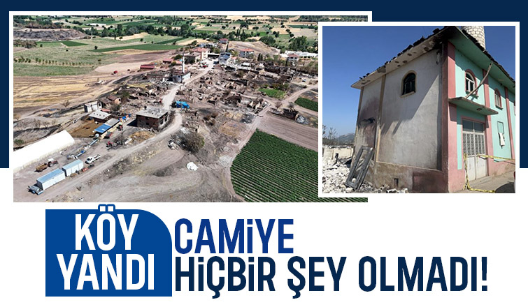 Kül olan köyde camiye hiçbir şey olmadı