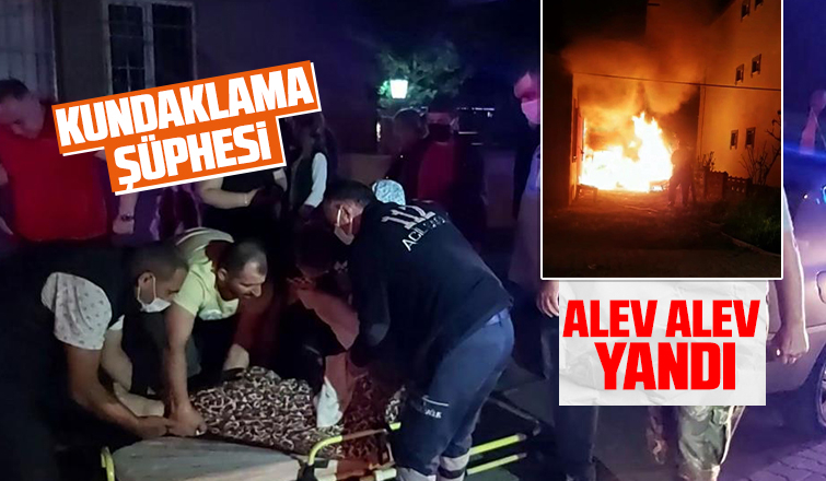 Kundaklama şüphesi; Alev alev yandı