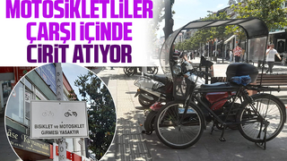 Kural tanımayan motosikletliler yayaları tehdit ediyor
