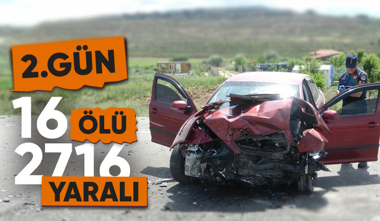Kurban Bayramı'nın ikinci gününde 726 kaza yaşandı, 11 kişi hayatını kaybetti