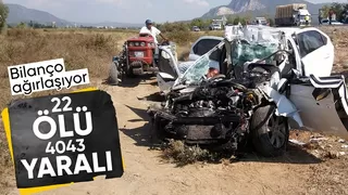 Kurban Bayramı'nın üçüncü gününde 824 kaza yaşandı, 6 kişi hayatını kaybetti
