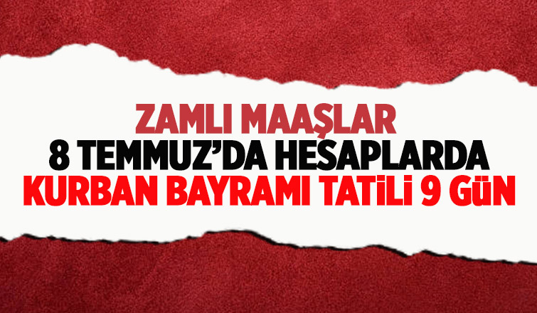 Kurban bayramı tatili 9 gün