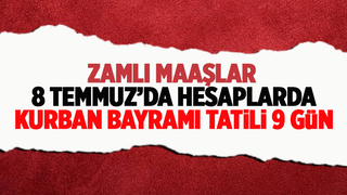 Kurban bayramı tatili 9 gün