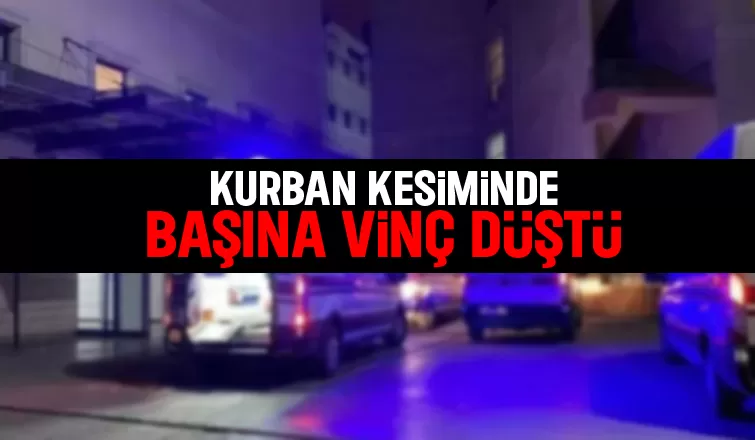 Kurban kesiminde feci olay