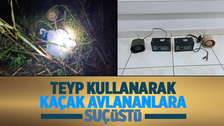 Kuş sesi çıkaran teyple avcılığa suçüstü