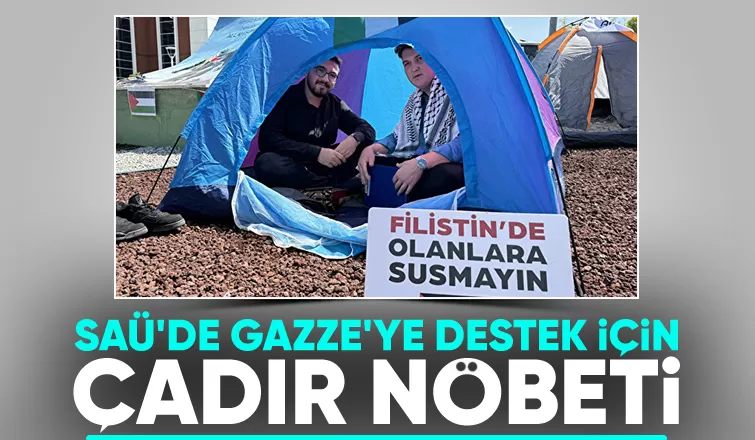 Kampüste Gazze için çadır nöbetine başladılar