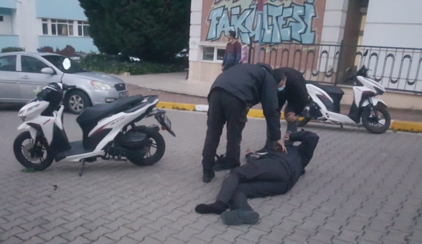 Kampüste korkutan kaza