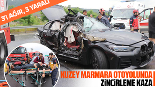 Kuzey Marmara Otoyolunda feci kaza 3 yaralı