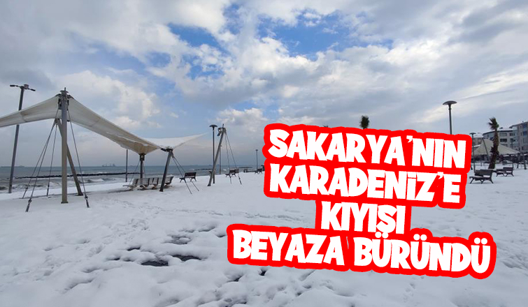 Kuzey sahili beyaza büründü