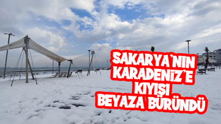 Kuzey sahili beyaza büründü