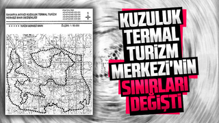 Kuzuluk Termal Turizm Merkezi'nin sınırları değişti
