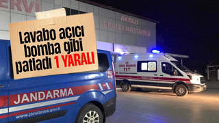 Lavabo açıcı patladı 1 yaralı