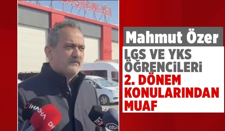 LGS ve YKS öğrencileri 2. Dönem konularından muaf