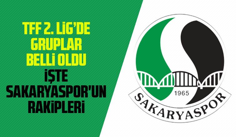 Ligde gruplar belli oldu; İşte Sakaryaspor'un rakipleri