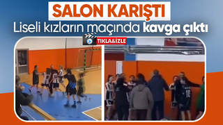 Liselerarası Kız Futsal Final maçında kavga