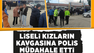 Liseli kızlar kavga etti