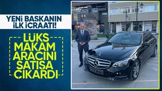 llk gününde tasarruf adımı attı Makam aracını satışa çıkardı