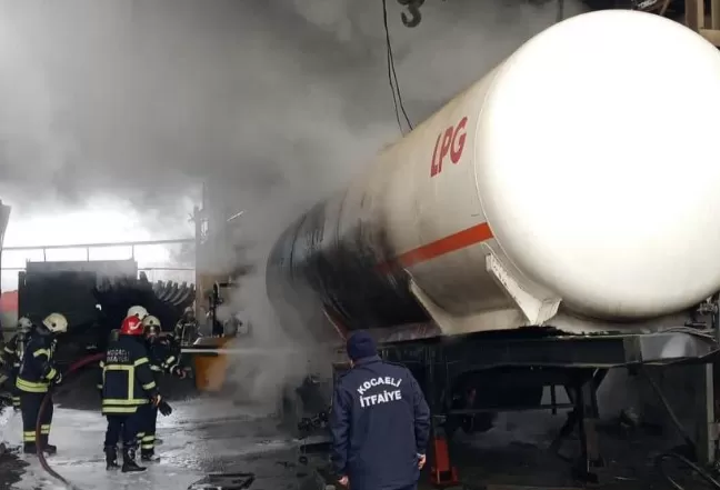LPG tankı patladı, bir işçi yaralandı