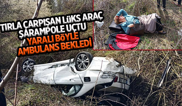 Lüks cip kaza yaptı: 1 yaralı