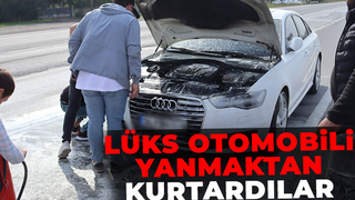 Lüks otomobili kül olmaktan kurtardılar