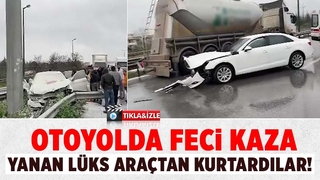 Lüks otomobillerin karıştığı zincirleme kaza: 2 ağır yaralı
