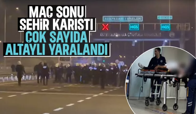 Maç sonu çıkan olaylarda çok sayıda Altaylı yaralandı